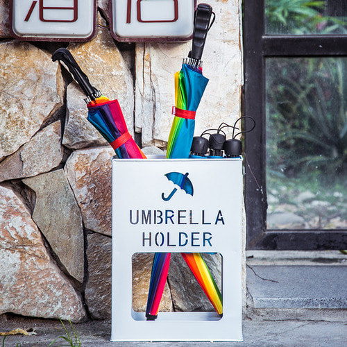 호텔은행 로비우산 수납장 철예우산통 가정용우산대 심플 창의우산 수납통