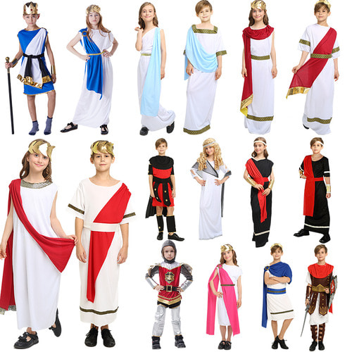 도롱뇽 의상 남녀 동랑 고대 그리스 로마 신화의 신왕 제우스 아테나 여신공주 옷