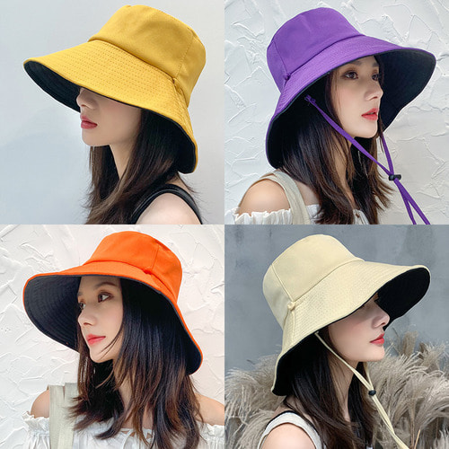 여름 버킷햇 여성 얼굴차림 한국판 자외선차단 썬캡 패션