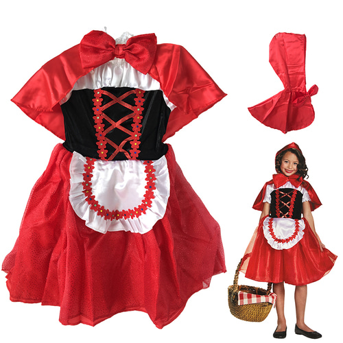 할로윈 어린이 날 여자 동화 소형 빨간 모자 코스프레 드레스 옷