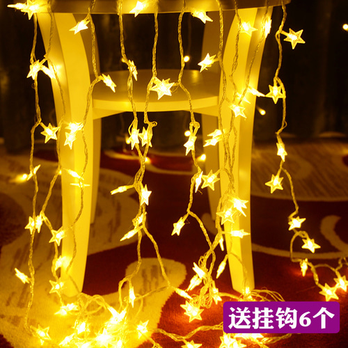 네온사인 별빛 LED 채색 커튼콜 별이 가득한 생일 프러포즈 크리에이티브 로맨틱데이