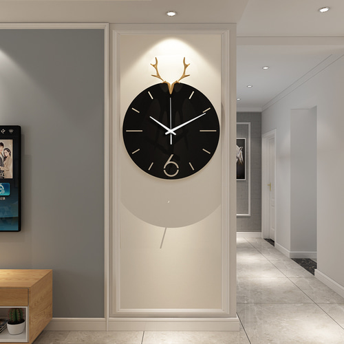 모던 심플 루돌프 시계 괘종 거실 가정용 패션 시계 크리에이티브 아트 북유럽식 벽장식