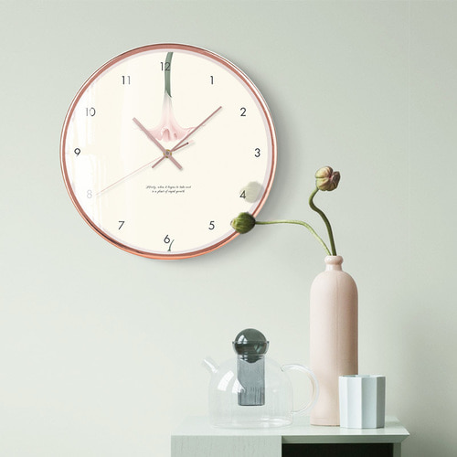 유광 홈 거실 벽시계 북유럽 크리에이티브 시계 대기정음 벽시계 핑크 패션 시계