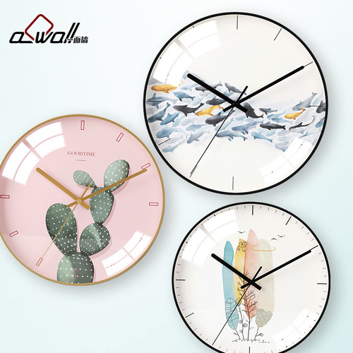 북유럽 초정음 괘종시계 침실 거실 시계 모던 심플하고 개성있는 아이디어 패션 북유럽 라이트 시계