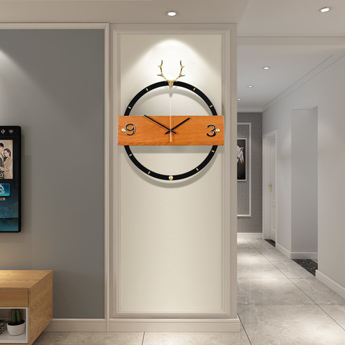 시계 모던 심플 시계 괘종 거실 크리에이티브 가정용 패션 벽 사슴머리 북유럽 장식 괘종시계