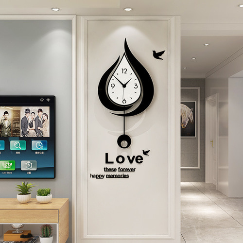 메세다 노르딕 괘종 거실의 개성있는 아이디어 패션 가정용 정음 시계 모던 심플 메쉬 레드 시계