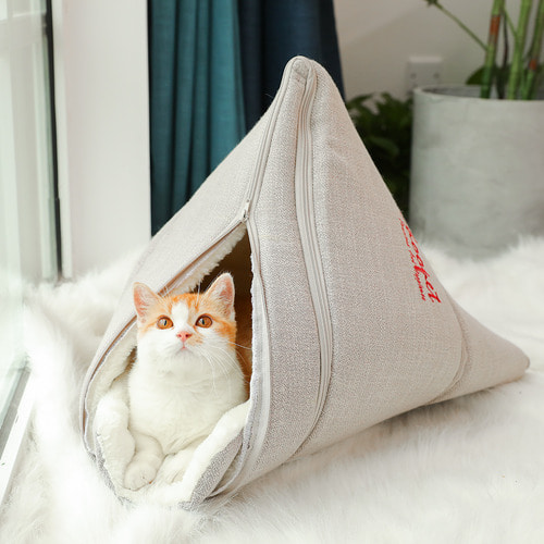 고양이 사철 통밀폐 고양이 소굴 깊은 수면 침낭 고양이 침상망 붉은 고양이 텐트
