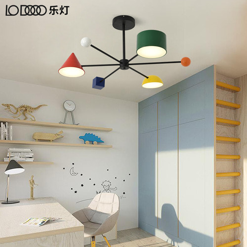 북유럽 심플하고 모던한 크리에이티브 네트웍 레드 마카롱 거실 어린이 공주방 디자인 샹들리에