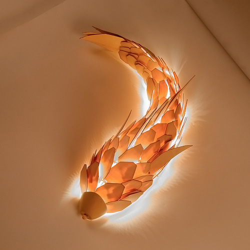 잉어벽등어형 식당 일식 청바 벽면 바바 생선구이점 벽걸이 아이디어 램프