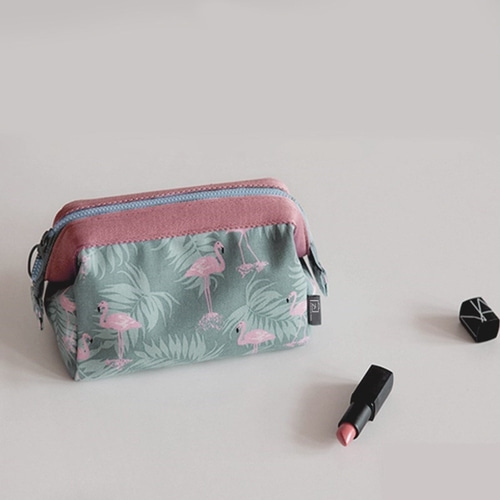 가방 속 정리 수납 파우치   휴대   여   휴대용 브러쉬 캔버스 멀티 파우치 지퍼