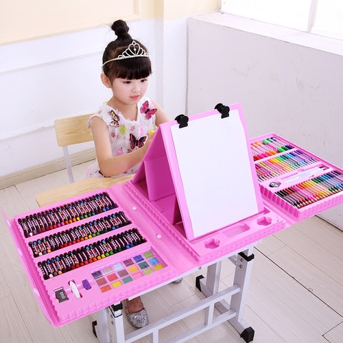 아동 회화 세트 학용품 화필 그림 그리기 도구 아동 회화 세트 초등학생 수채 필기구