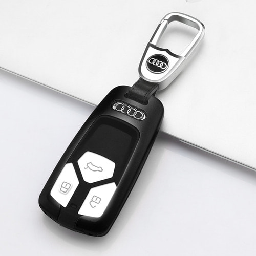 Audi Q5L 키 세트 Q7A4L 키 가방 2019 년식 A5S4S5 알루미늄 합금 All-Inclusive Metal Shell Buckle 블랙 - 쉘 금속 버클 [알루미늄 합금]