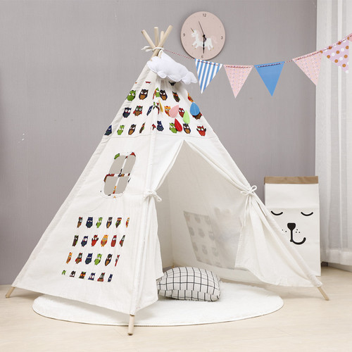 어린이 인디언 텐트 여아 실내 놀이방 작은 집 공주 성 야외 소풍 텐트