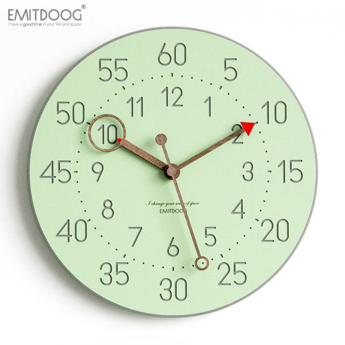 EMITDOOG 시계 벽시계 거실 현대적 창의적이고 개성있는 벽시계 가정용 침실정음디지털교습시계
