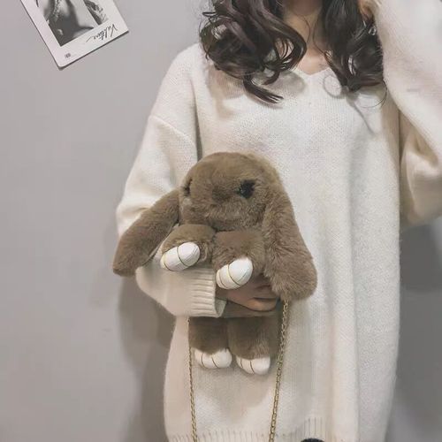 2019 러블리 토끼백 여학생 한음직한 털복사 토끼양어깨 숄더백 태동