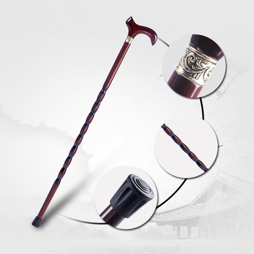 노인 원목 지팡이 나무 지팡이 노인 선물용 느티나무 지팡이로 가벼운 미끄럼 방지