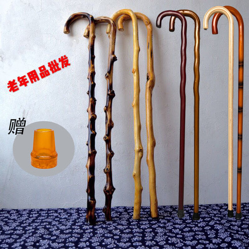 등나무 스틱 빈티지 원목 일체의 스틱 미끄럼 방지 단단한 지팡이