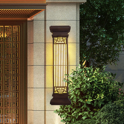 LED 야외 방수 벽 조명 새로운 중국 스타일 야외 안뜰 조명 게이트 골드 브론즈 복고풍 향수 스타일 크리에이티브