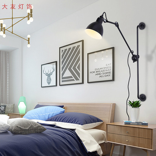 노르딕 리프트 신축벽등 거실 아트 접이식 침대 헤드라이트 침실 상하좌우 회전 장완벽 램프