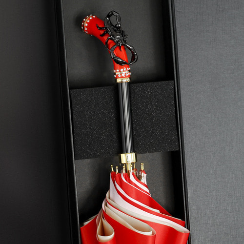 던뮤니어 아이디어 디자인 공법 롱파우더 유럽식 궁중 레드 순색 우산 선물세트