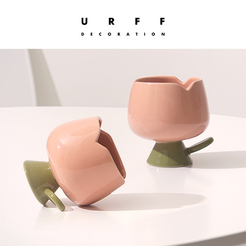 URFF DECO 특허 디자인초귀요미 튤립 아이스크림컵 아이디어 작은 그릇 도자기 캔디 다육분