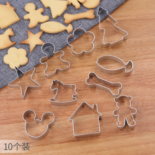 가정용 쿠키 크림 크랜베리 베이킹 몰드 세트 입체 캐릭터 파인애플 스낵 스낵 모양