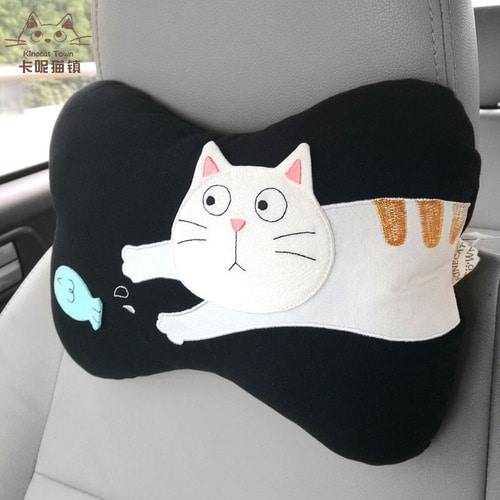 키네 고양이 자동차 목베개 시트베개 차량용 캐릭터 목베개 메모리폼 베개