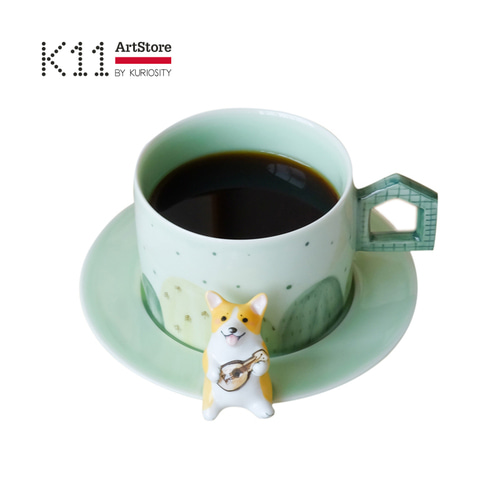 K11ArtStore X 삼천 도사 소녀와 소년에게 생일 선물을주는 귀여운 손 그림 커피 잔 세트