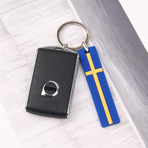 볼보 키링 스웨덴 스타일의 국기 자동차 키링 메탈 모던 키링 용품 적용