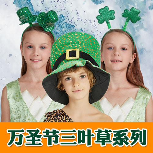 할로윈 Prom 파티 Green Clover Headband Hair Accessories Irish St. Patrick s Day Costume Headwear