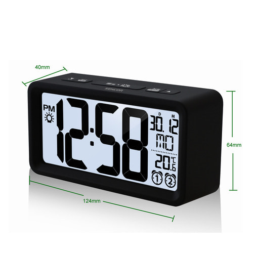 NiD 알람 LCD 실내온도 날짜 표시 듀얼 모드 야광시계