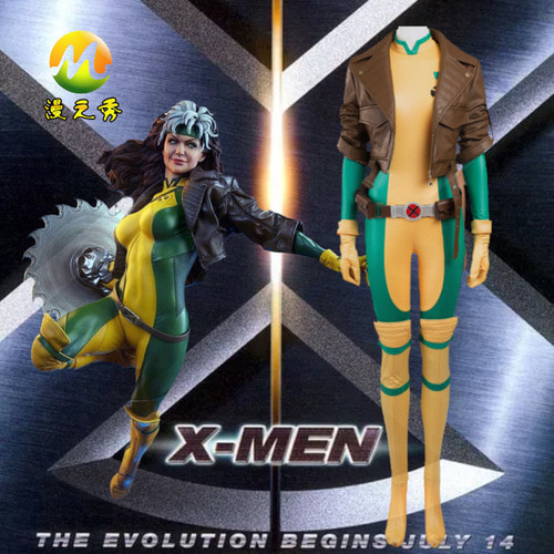 코믹 쇼 Marvel X-Men 장난 꾸러기 cos Raksha 여성 코스프레 여성 년식 슈퍼 히어로 의상을 사용자 정의 할 수 있습니다
