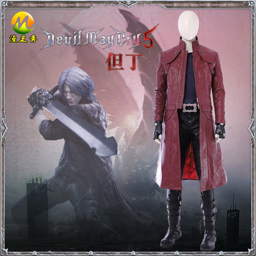 Manzhixiu Game Devil May Cry 5 Dante COS clothing with 년식 windbreaker jacket full 세트 of COSPLAY clothing clothes men