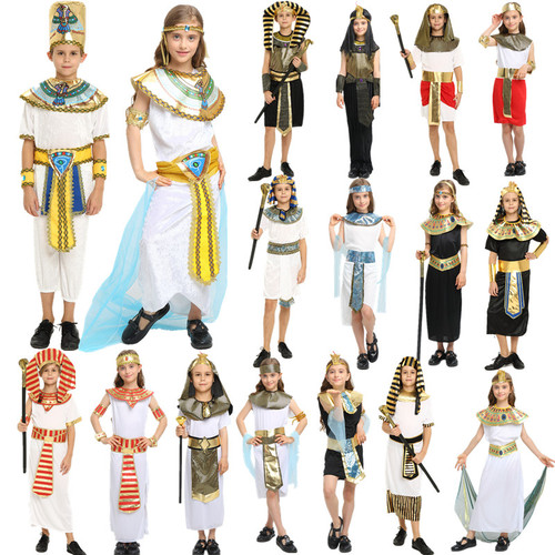할로윈 의상 cos 어린이 남성과 여성 이집트 파라오 여왕 의상 공주 고대 그리스와 로마 왕자 의상