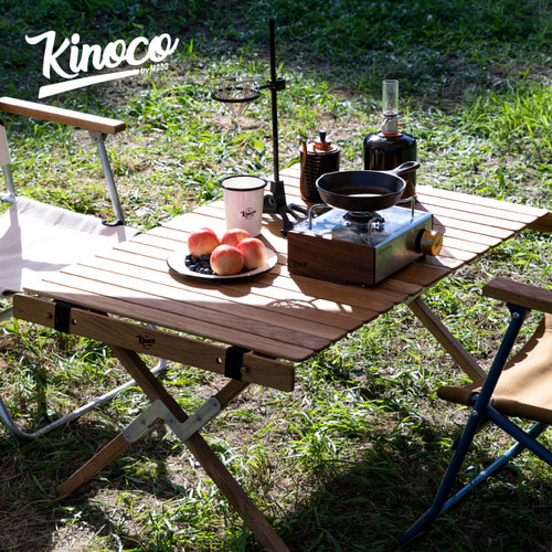 Kinoco 야외 캠핑 휴대용 단단한 나무 달걀 롤 테이블 홈 바베큐 자동 운전 피크닉 자동차 접이식 테이블