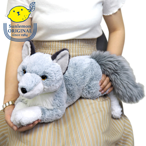 sunlemon 귀여운 늑대 봉제 장난감 시뮬레이션 인형 피부 친화적 인 부드러운 선물 작은 동물 인형