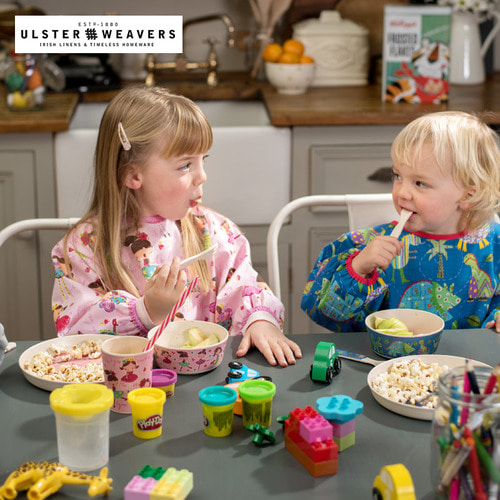 영국 수입 울스터 위버스 아동 식기 세트 주방가 어린이 앞치마 캐릭터 블라우스