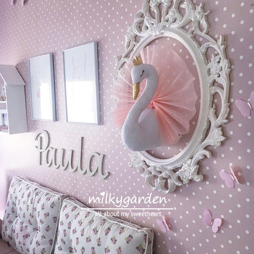 밀키 가든 인스 골드 크라운 핑크샤인 벽걸이 드림 프린세스 방 벽면 장식 벽걸이