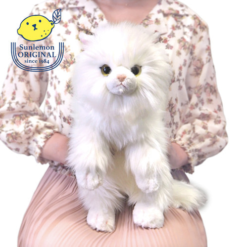 sunlemon 페르시아 고양이 플러시 장난감 시뮬레이션 인형 피부 친화적 인 부드러운 선물 작은 동물 인형