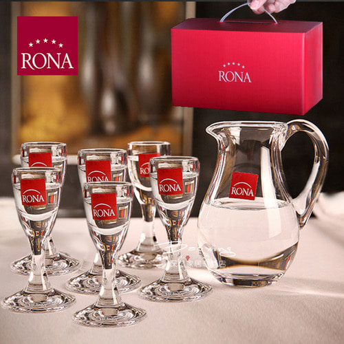 RONA 체코 수입 크리스탈 유리 와인 유리 주류 컵 한 입 컵 튀는 컵 작은 주류 컵 선물 상자