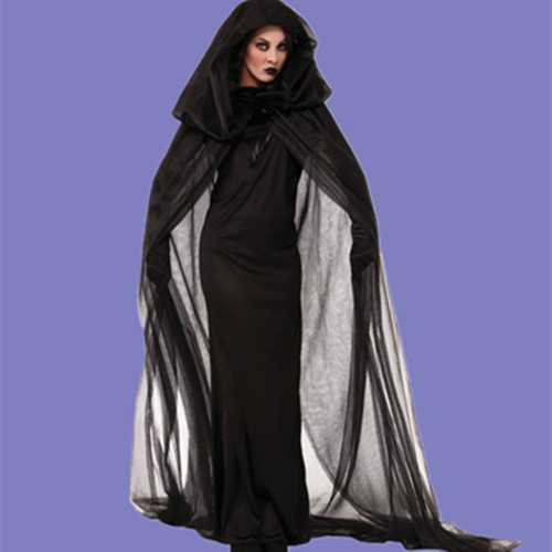 할로윈 성인 코스프레 의상 Dark Night Wandering Soul 여성 유령 의상 마녀 의상 블랙 Veil Mopping Dress
