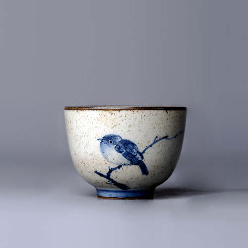 Jingdezhen 손으로 그린 새 파란색과 흰색 세라믹 쿵푸 차 컵 단일 전용 컵 개인 마스터 컵 차 컵 차 세트