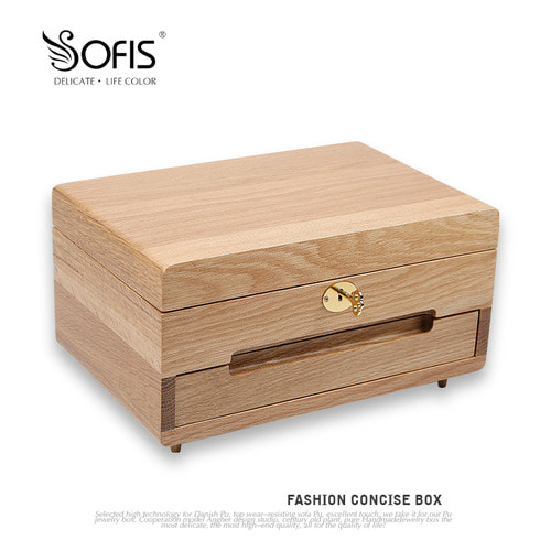sofis 다층 단단한 나무 보석 상자 잠금 공주 유럽 스타일의 대용량 보석과 저장 상자