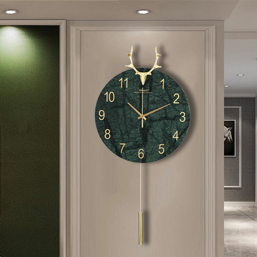 벽시계 거실 북유럽 라이트 럭셔리 아트 시계 홈 시계 멋쟁이 심플 분위기 벽걸이 쿼츠 시계 프리 펀치
