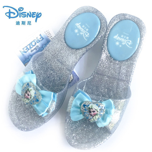 디즈니 공주 신발 냉동 공주 아이샤 크리스탈 신발 어린이 슬리퍼 귀여운 미끄럼 방지 샌들 패션
