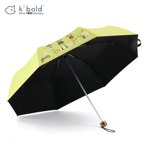 kobold 태양 우산 여성 태양과 비 이중 사용 자외선 차단제 자외선 차양 간단한 숲 시리즈 심장 귀여운 만화