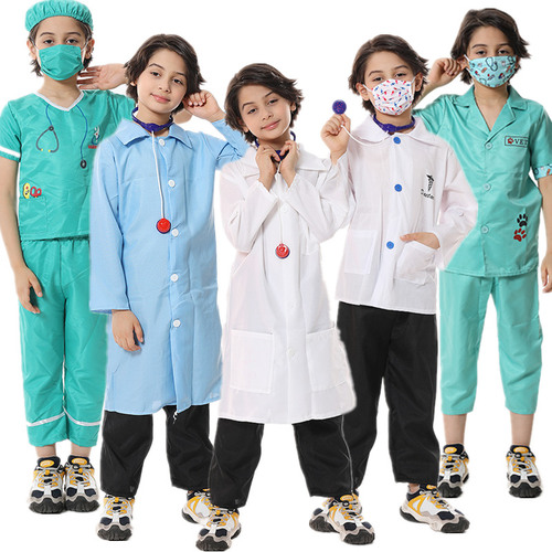 할로윈 의상 어린이 수의학 의사 간호사 과학자 COS 복장 실험실 유니폼 아동 간호사 연구원 유니폼