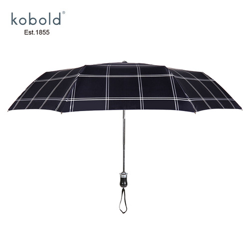 Kobold 자동 우산 남성용 자동 개폐 비와 태양 겸용 우산 세 접는 우산 남성 접는 우산