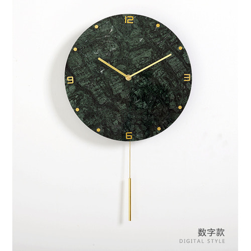 북유럽 대리석 벽시계 음소거 진자 시계 크리 에이 티브 거실 홈 현대 미니멀리스트 시계 성격 예술 시계