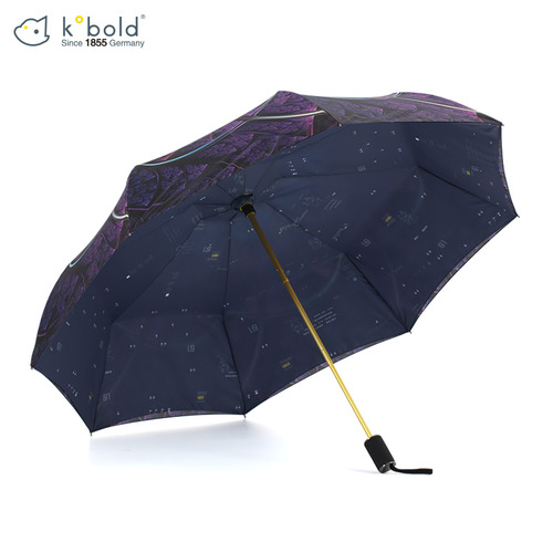 독일 kobold 태양 우산 선 스크린 UV 차양 여성 소형 비와 태양 이중 사용 접는 우산 복고풍 가벼운 고급